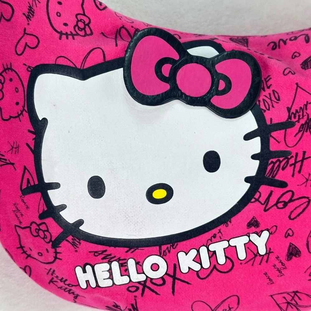 Hello Kitty Hot Pink Shoulder Bag | Sanrio‎ Purse Zip Handbag | Y2K Style